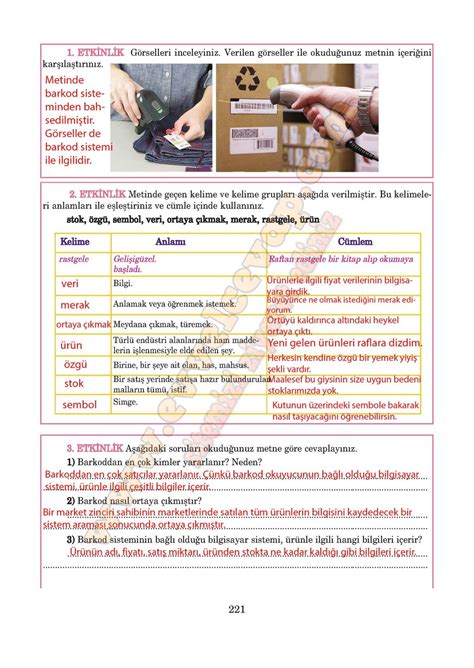 5 sınıf türkçe çalışma kitabı sayfa 151 cevapları